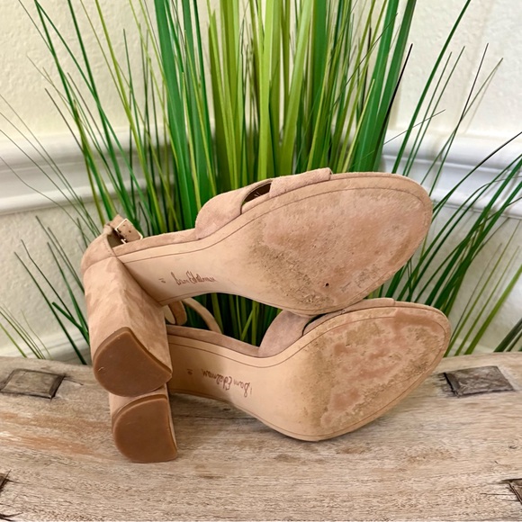 Sam Edelman Nude Suede Heeled Sandals - Picture 9 of 10
